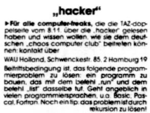 Die Gründung des Chaos Computer Clubs II - "Computer-Guerilla ...